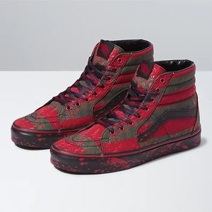 Vans Red and Black Plaid Sk8-Hi Sneakers New in Box!